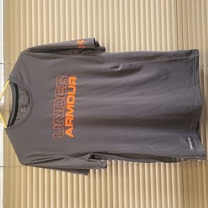 Under Armour Gray & Orange Men's T Shirt